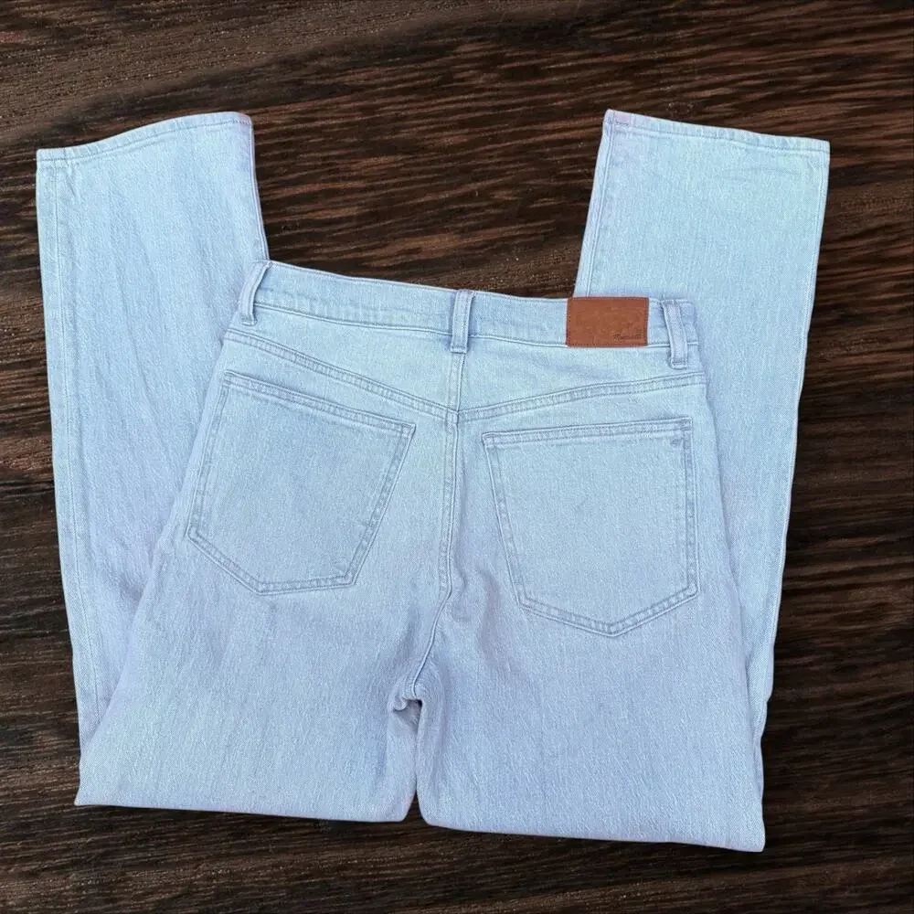 Madewell Light Blue Straight Leg Jeans size 28. - Picture 3 of 10